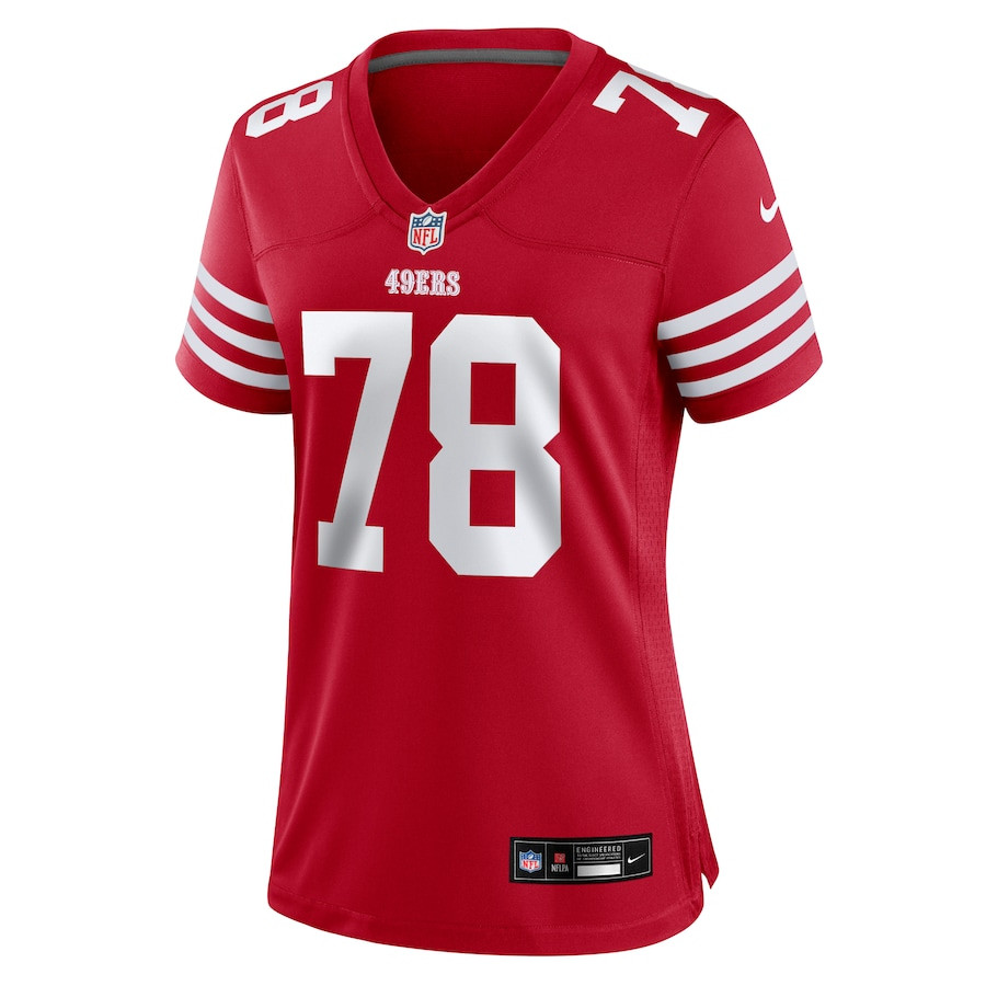 Ben Bartch 78 San Francisco 49ers Game Scarlet NFL Jersey Women's
