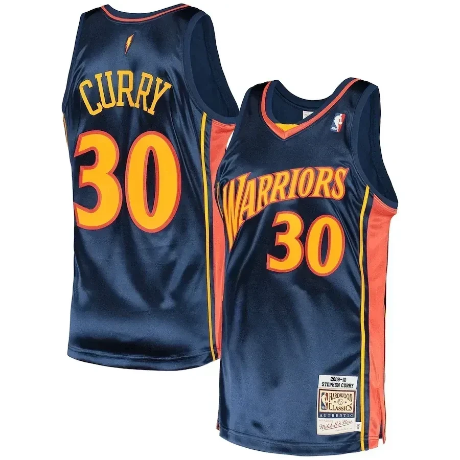 Stephen Curry Golden State Warriors Mitchell Ness 2009 Hardwood Classics Navy NBA Jersey Men's