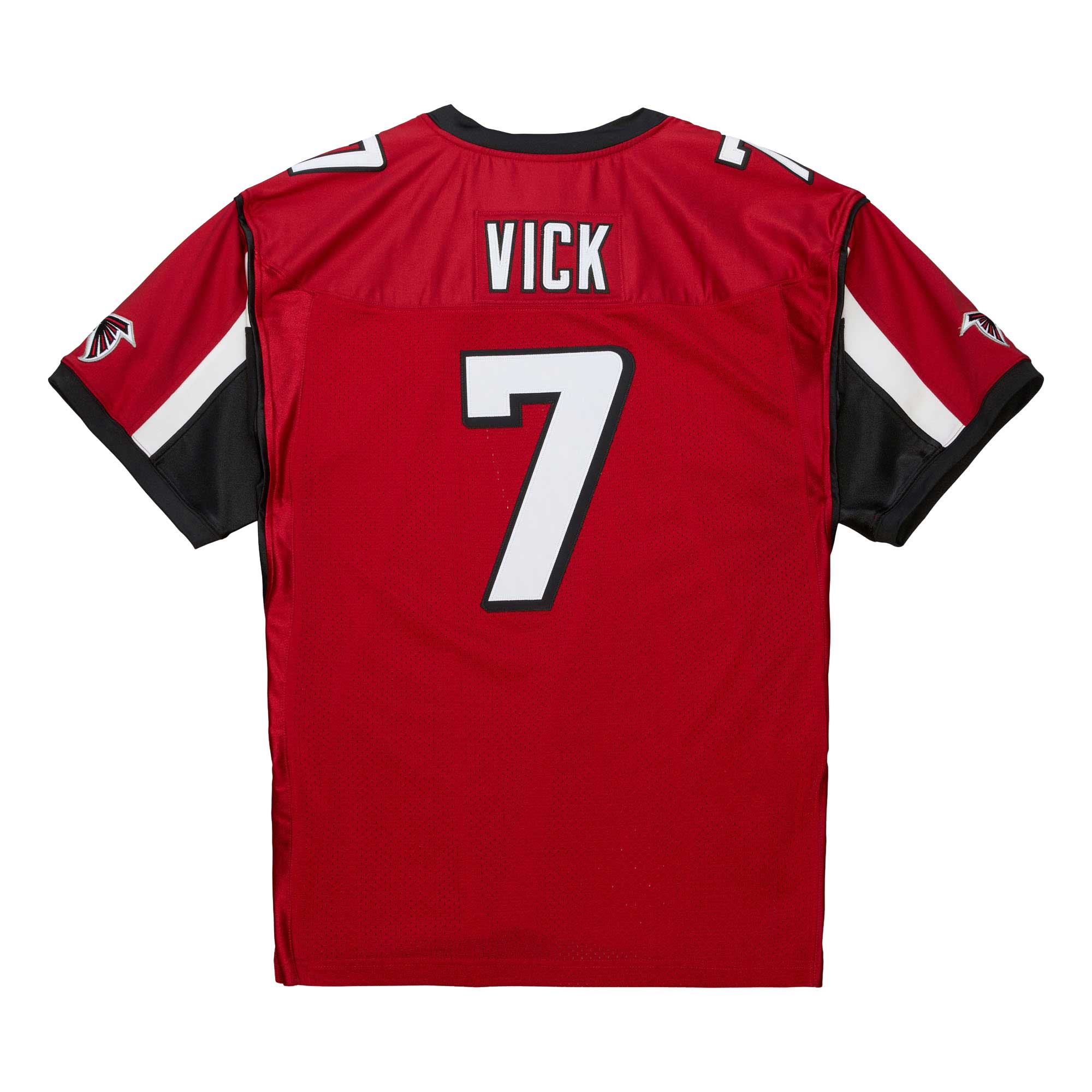 Atlanta Falcons 2003 Michael Vick Mitchell Ness Red Throwback Retired Player NFL Jersey Men's