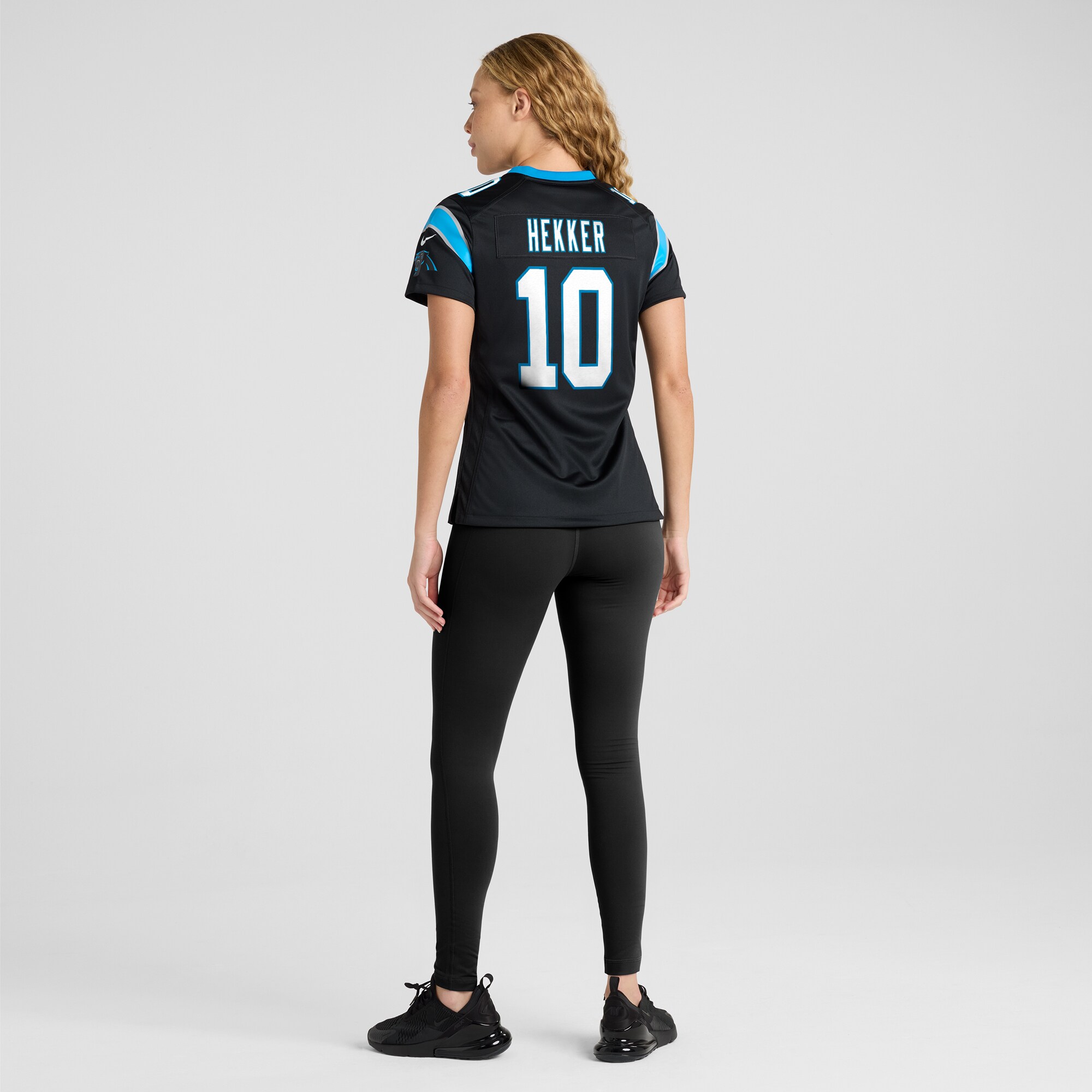 Carolina Panthers Johnny Hekker Black Team Game NFL Jersey Women's