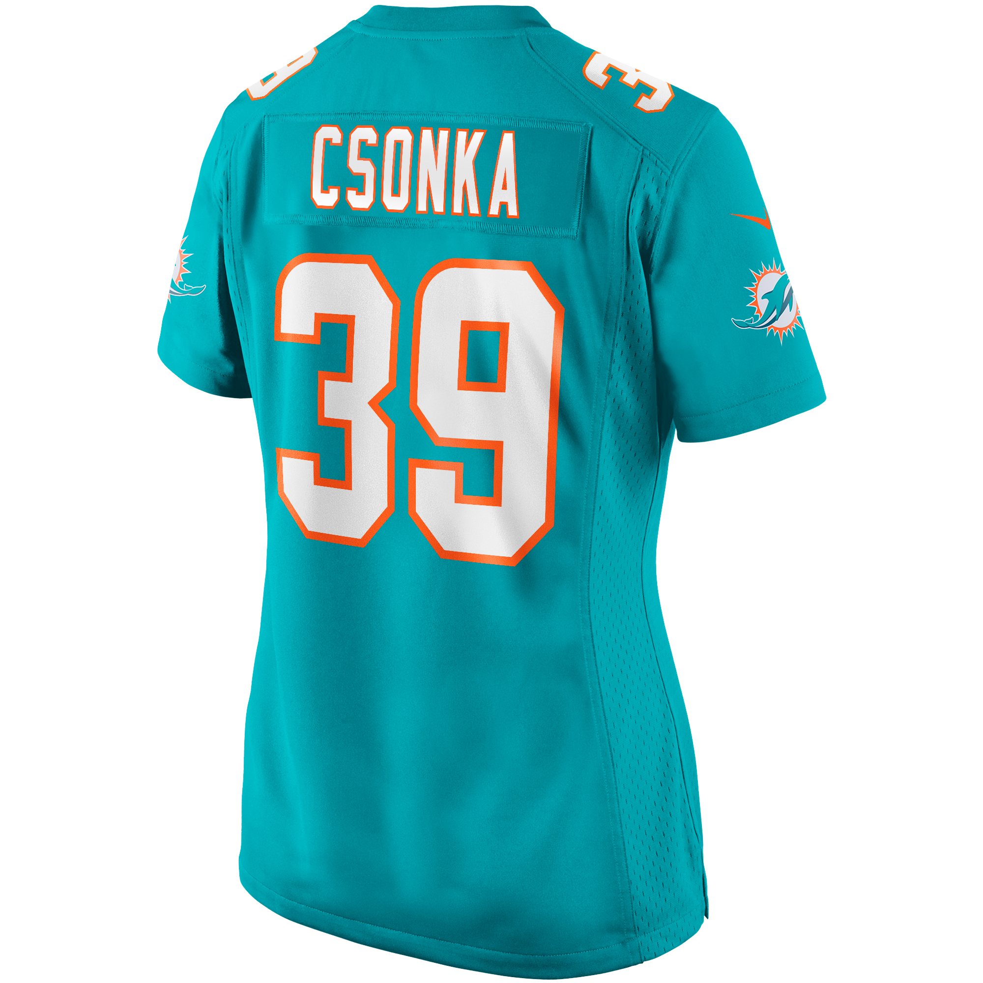 Miami Dolphins Larry Csonka Aqua Game Retired Player NFL Jersey Women's