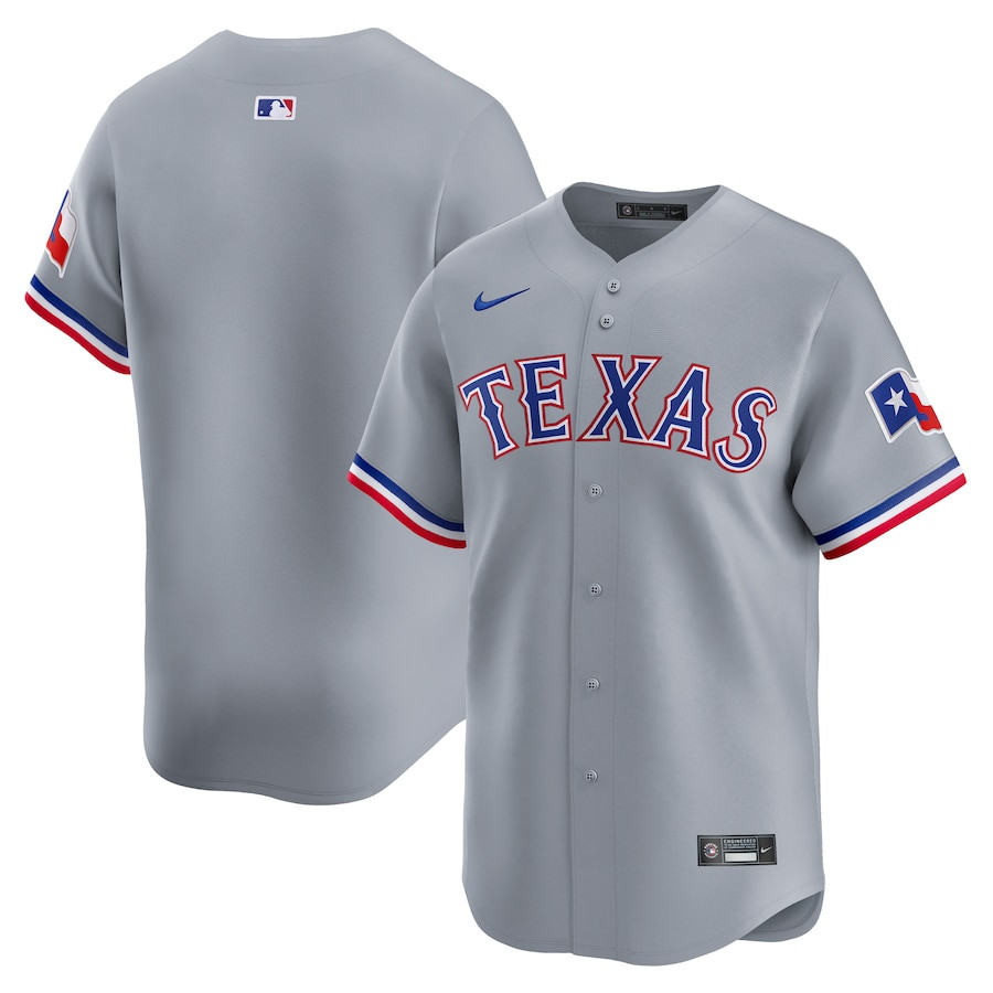 Texas Rangers Away Limited Gray MLB Jersey Men's