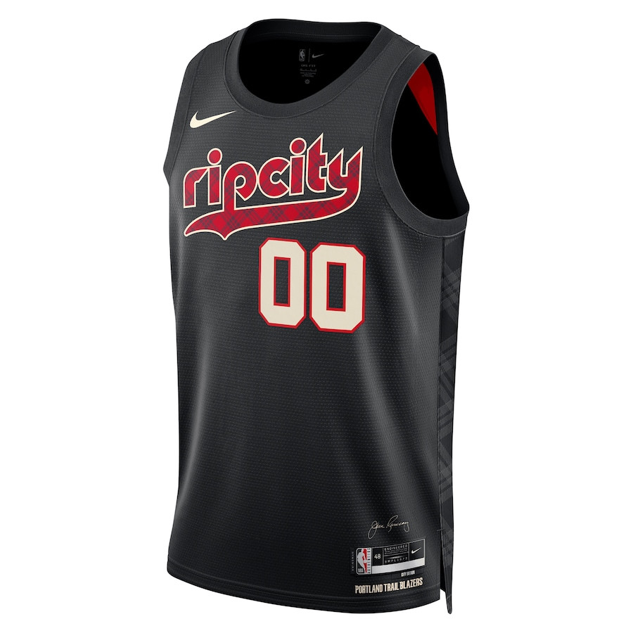 Portland Trail Blazers 2023/24 Swingman Custom City Edition Black NBA Jersey Men's