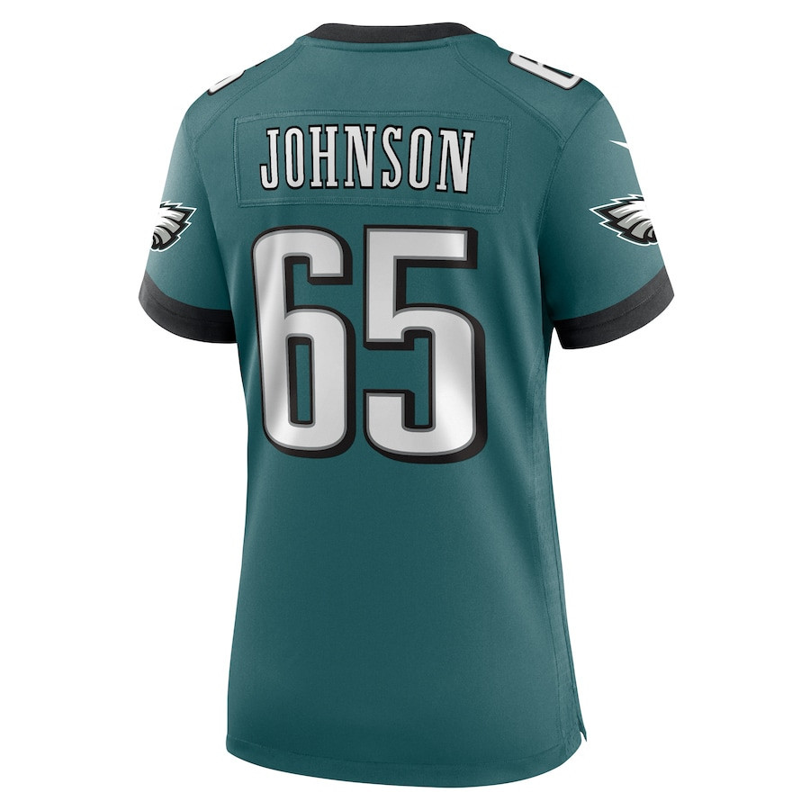Lane Johnson #65 Philadelphia Eagles Super Bowl LIX Midnight Green NFL Jersey Women's