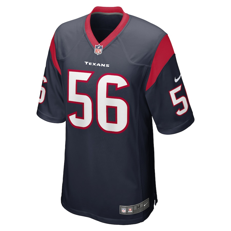 Kerry Hyder Jr. 56 Houston Texans Game Navy NFL Jersey Men's