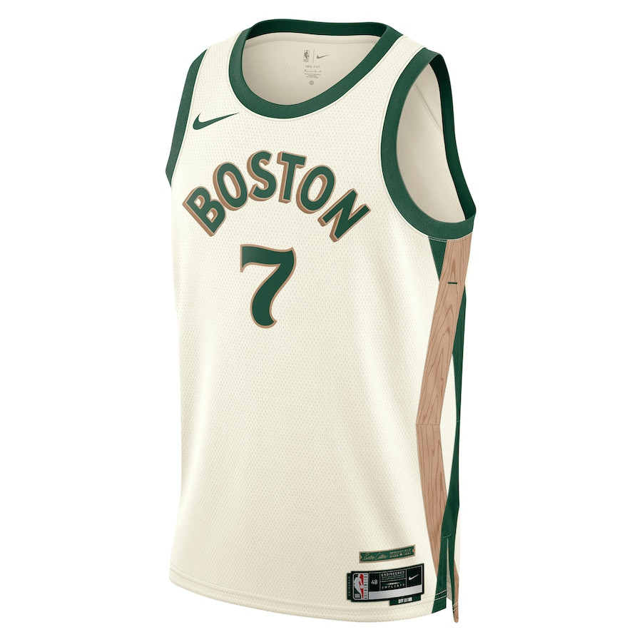 Jaylen Brown 7 Boston Celtics 2023/24 City Edition Swingman White NBA Jersey Men's