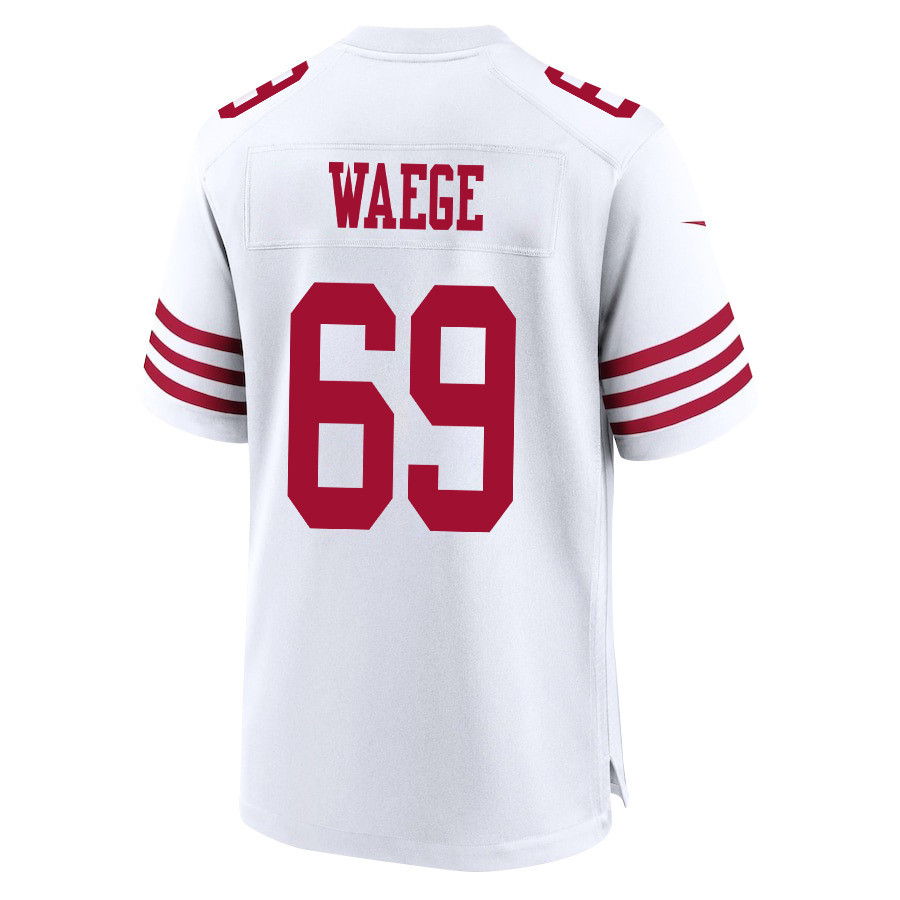 Spencer Waege 69 San Francisco 49ers Super Bowl LVIII Patch Game White NFL Jersey Men's
