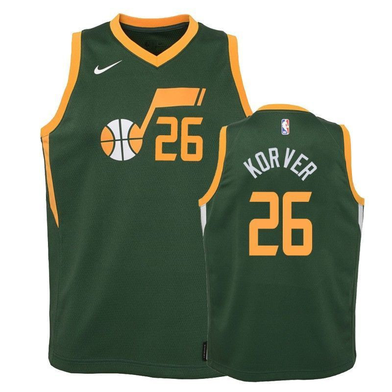 Utah Jazz Kyle Korver 26 Earned Green NBA Jersey Youth