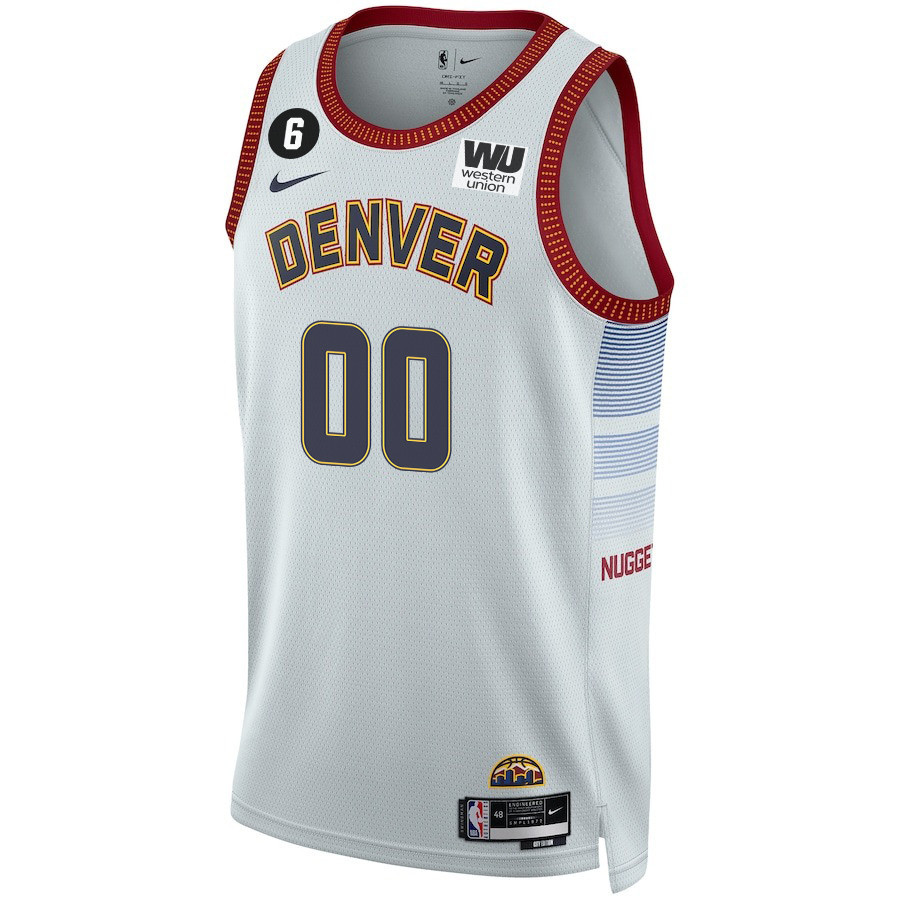 Custom 00 Denver Nuggets Final Champions 2023 Swingman White NBA Jersey Men's