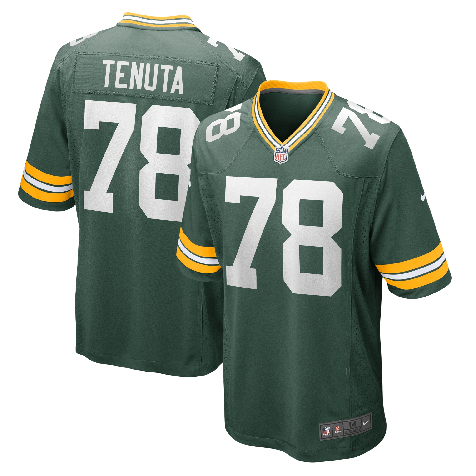 Green Bay Packers Luke Tenuta Green Home Game Player NFL Jersey Men's