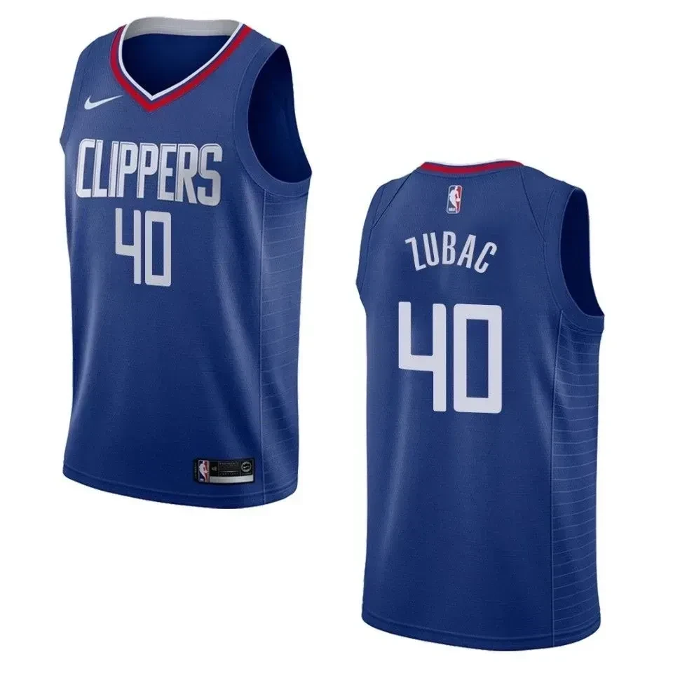 Los Angeles Clippers 40 Ivica Zubac Icon Swingman Blue NBA Jersey Men's