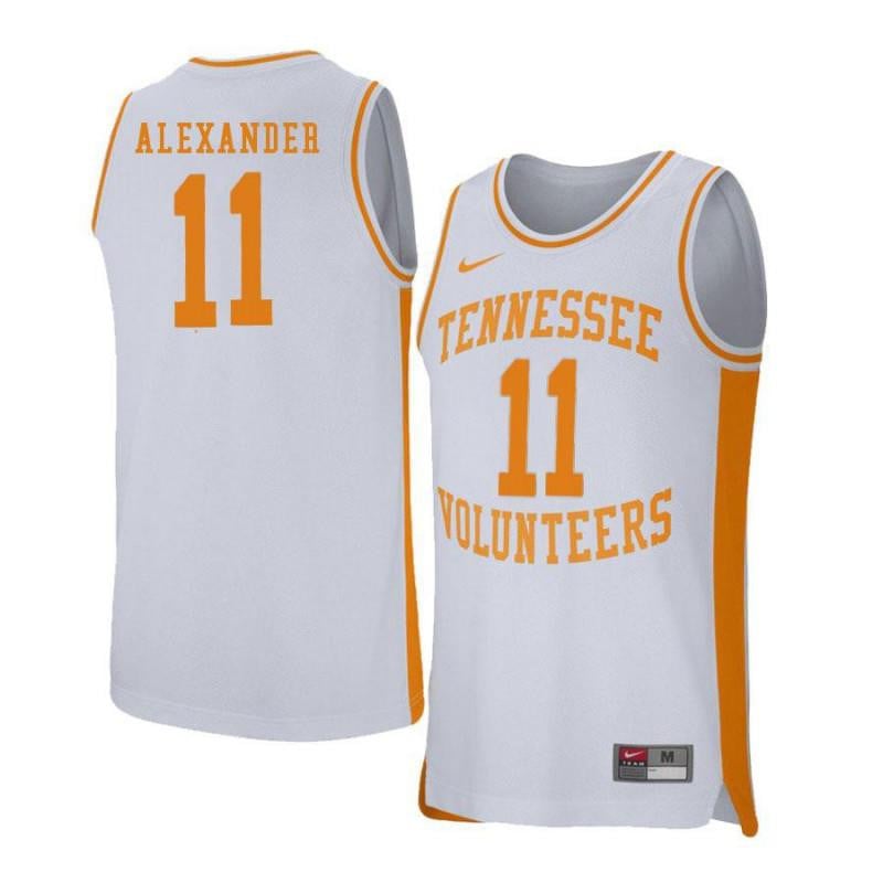 11 Kyle Alexande White Retro Elite Tennessee Volunteers NCAA Jersey Men's