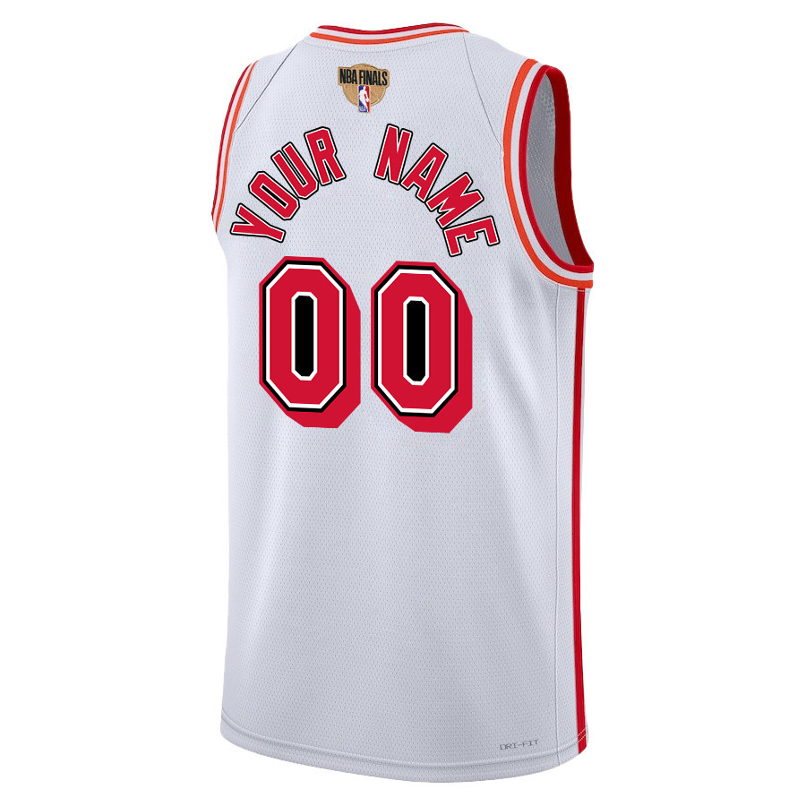 Miami Heat Final Champions 2023 Custom 00 Swingman Classic Editio White NBA Jersey Men's