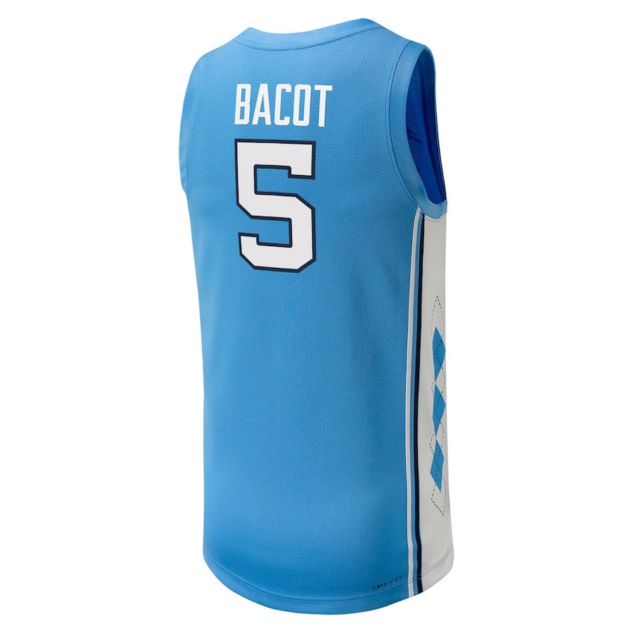 Armando Bacot 5 North Carolina Tar Heels Carolina Blue NCAA Jersey Men's