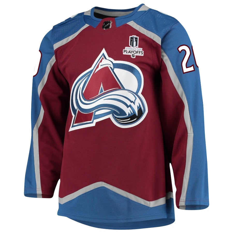 Ross Colton 20 Colorado Avalanche 2024 Playoffs Patch Home Men NHL Jersey Men's