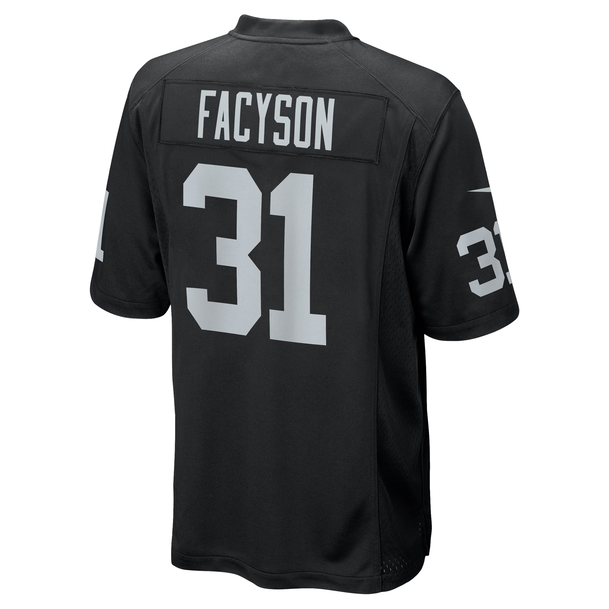 Las Vegas Raiders Brandon Facyson Black Team Game NFL Jersey Men's