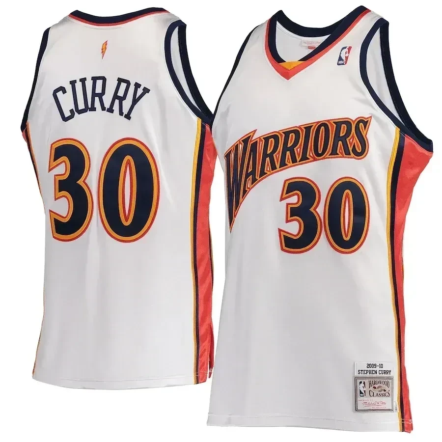 Stephen Curry Golden State Warriors Mitchell Ness Hardwood Classics 2009-10 Home White NBA Jersey Men's