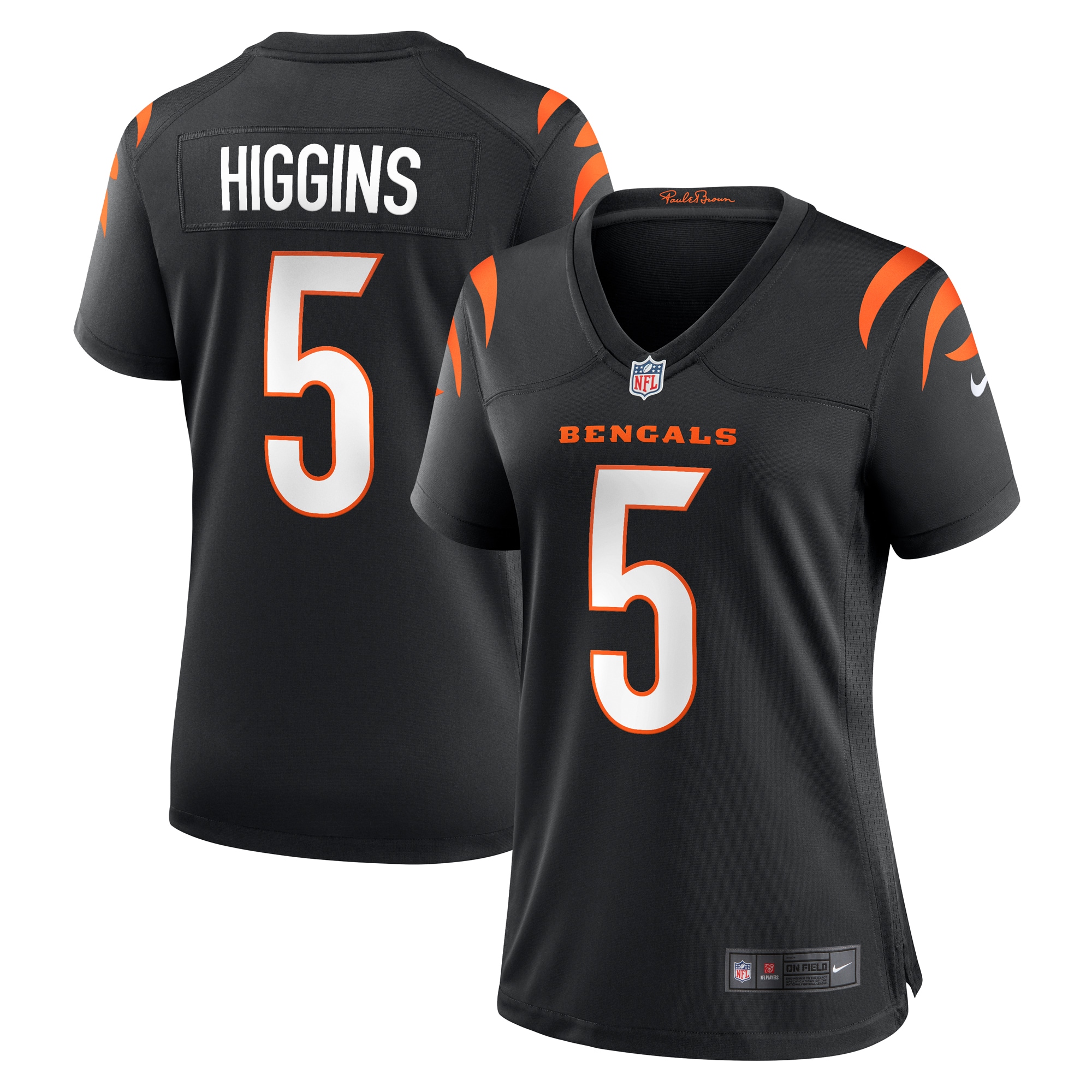 Cincinnati Bengals Tee Higgins Black Game Player NFL Jersey Women's