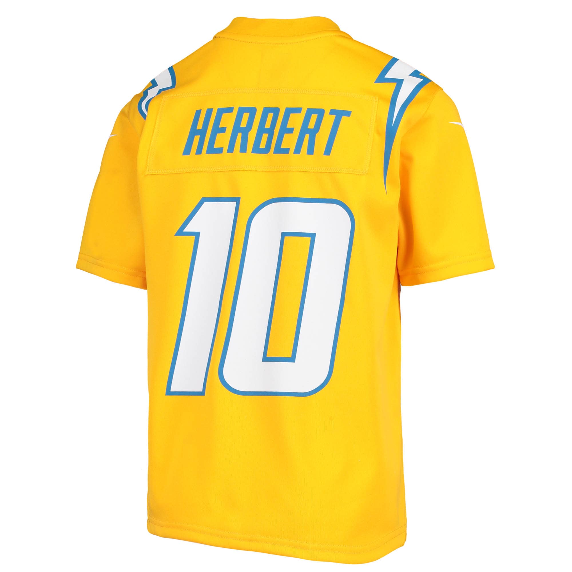 Los Angeles Chargers Justin Herbert Gold Inverted Team Game NFL Jersey Youth