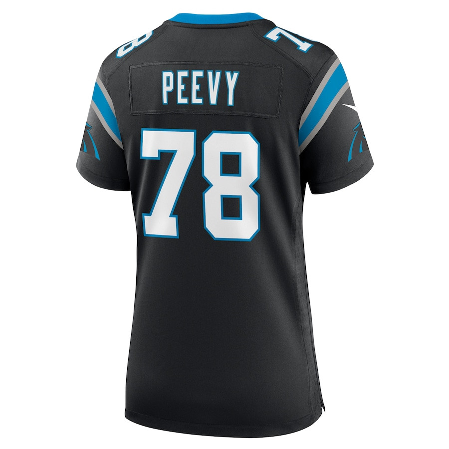 Jayden Peevy 78 Carolina Panthers Game Black NFL Jersey Women's