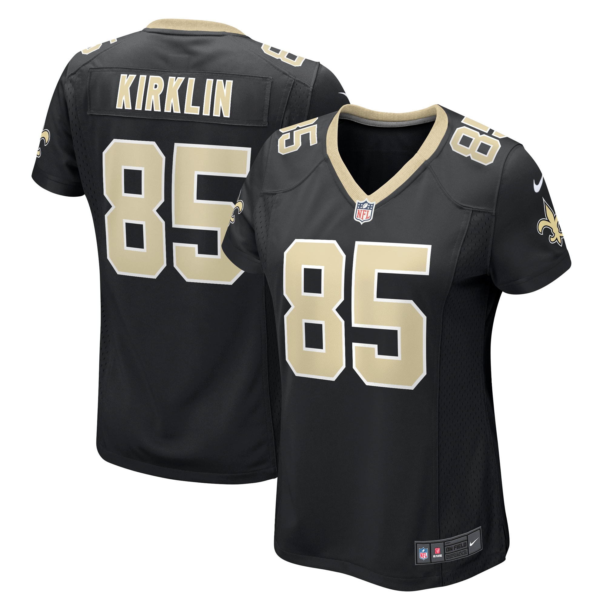 New Orleans Saints Jontre Kirklin Black Team Game NFL Jersey Women's