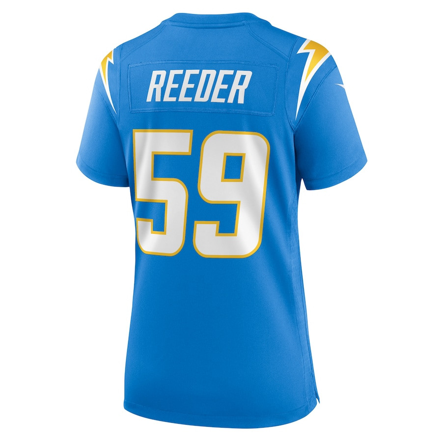 Troy Reeder 59 Los Angeles Chargers Game Powder Blue NFL Jersey Women's