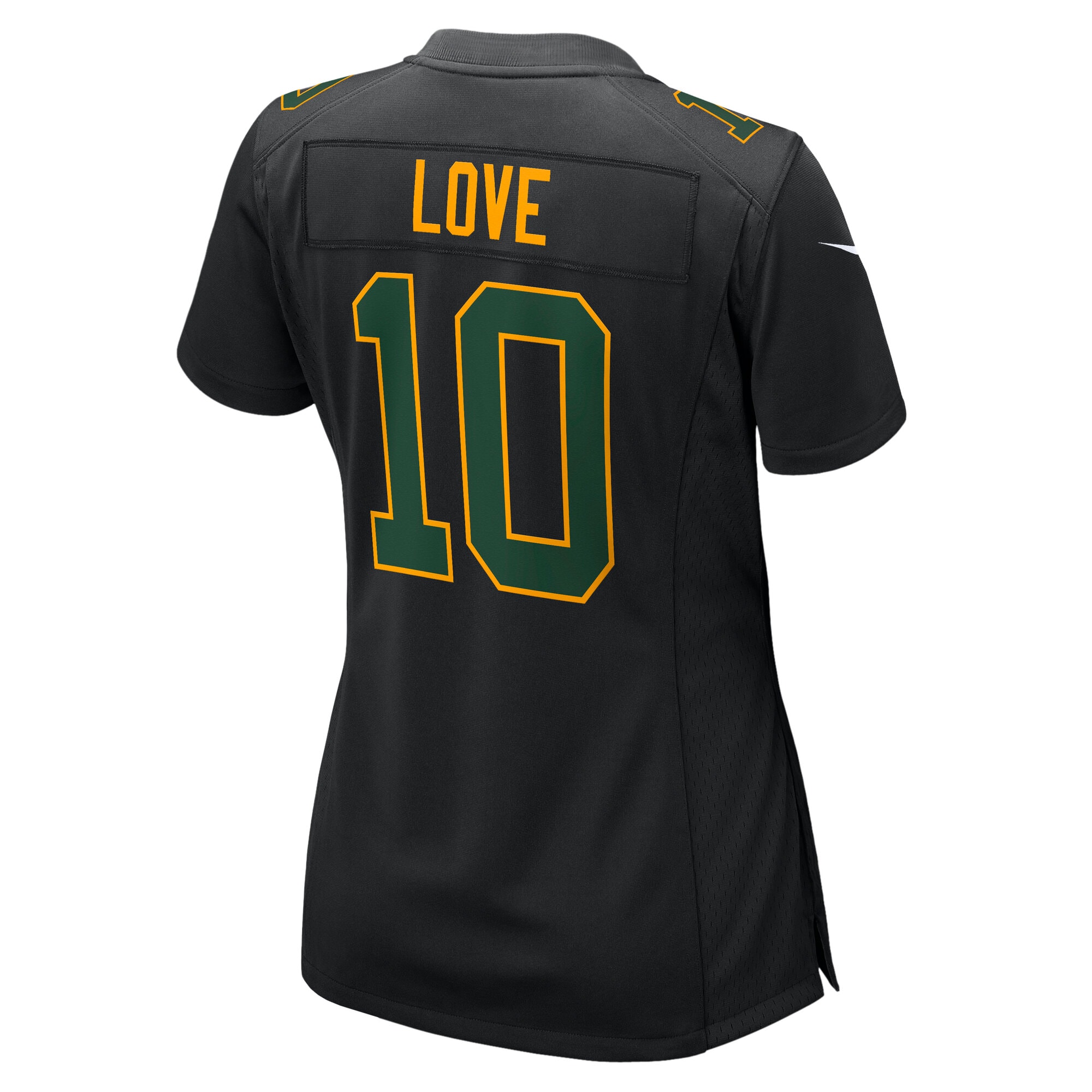 Green Bay Packers Love Black Fashion Game NFL Jersey Women's