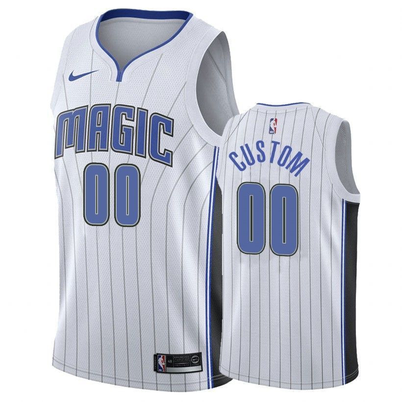 Orlando Magic Custom 00 Associatio White NBA Jersey Men's