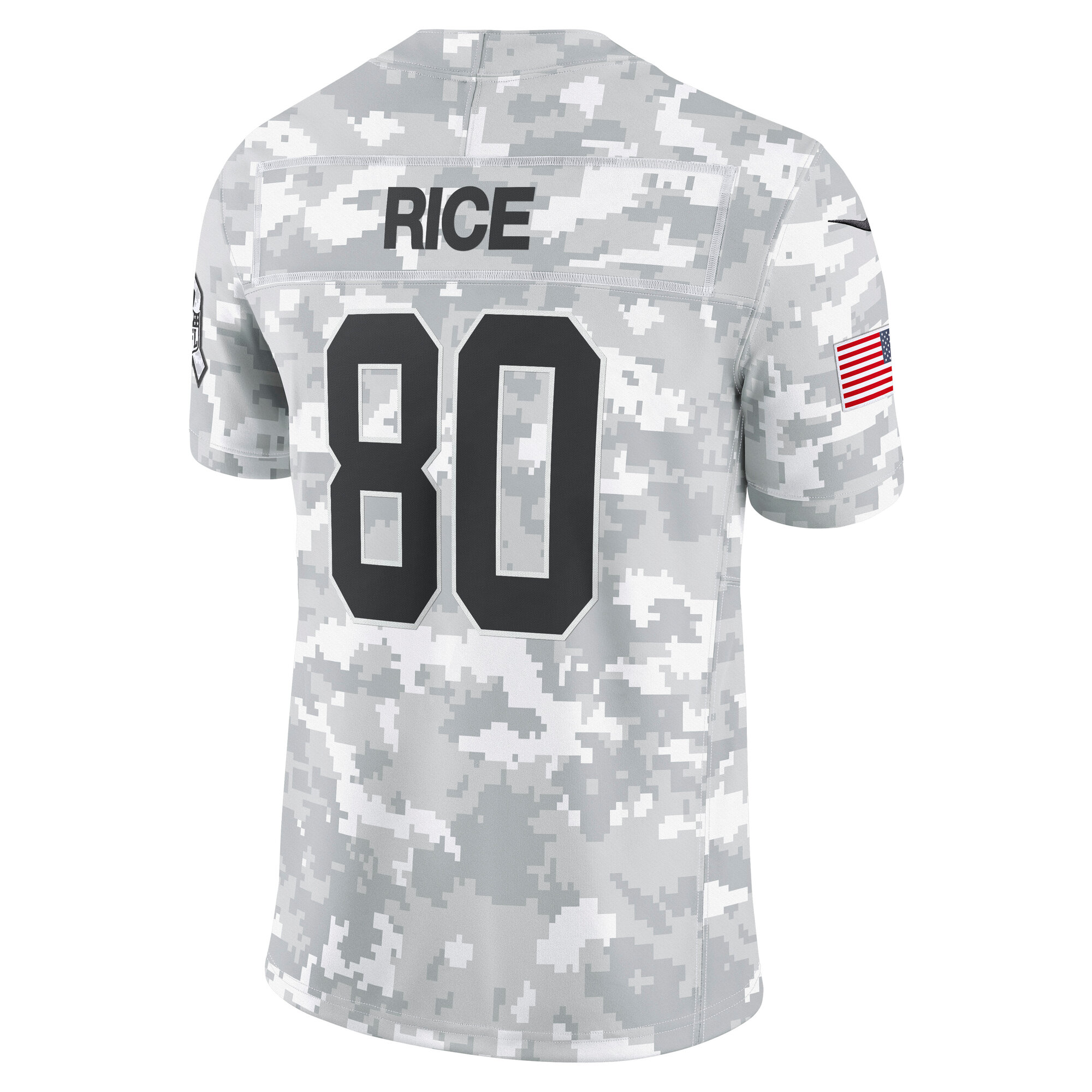 San Francisco 49ers Jerry Rice Arctic Camo 2024 Salute to Service Retired Player Limited NFL Jersey Men's