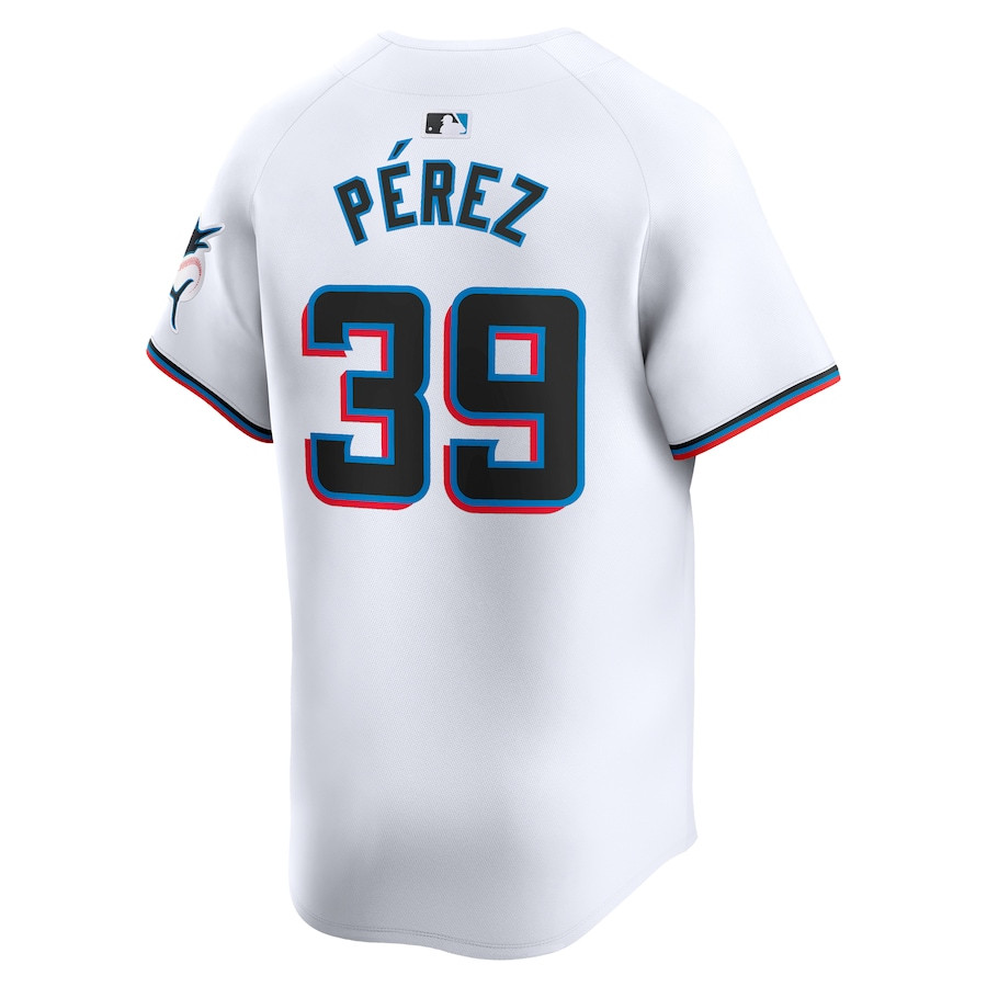 Eury P?rez 39 Miami Marlins Home Limited White MLB Jersey Men's