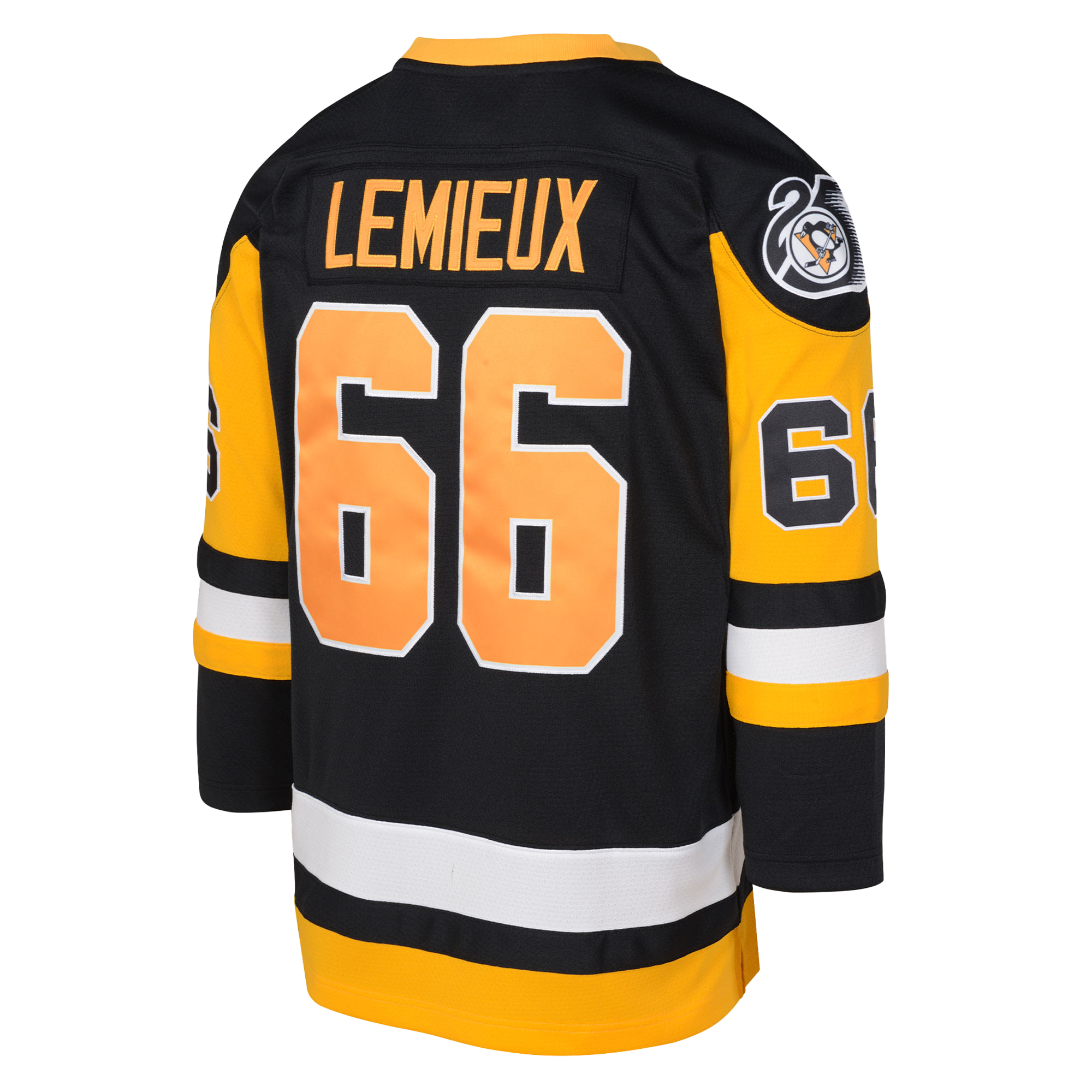 Pittsburgh Penguins Mario Lemieux Mitchell Ness Black 1991/92 Captain Patch Blue Line Player NHL Jersey Youth