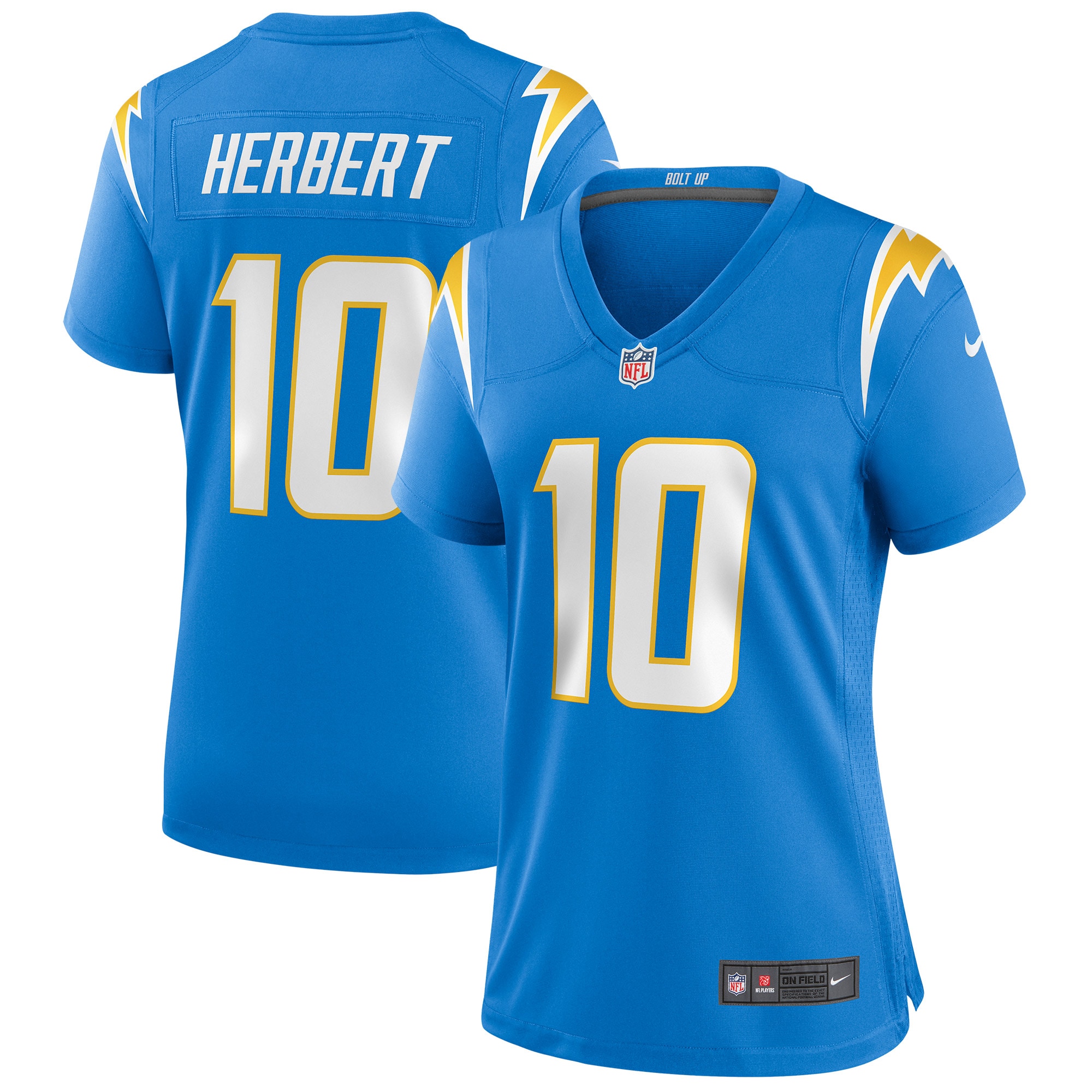 Los Angeles Chargers Justin Herbert Powder Blue Game NFL Jersey Women's