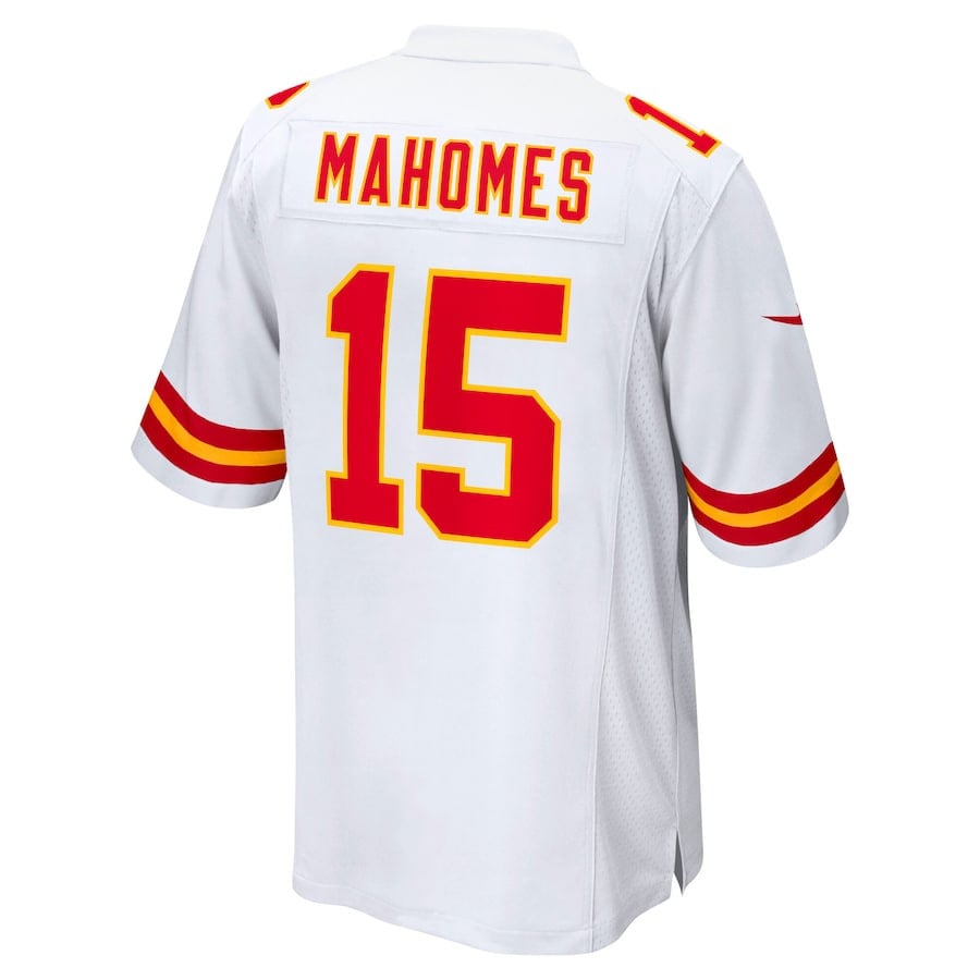 Patrick Mahomes 15 Kansas City Chiefs Super Bowl LIX Game White NFL Jersey Men's