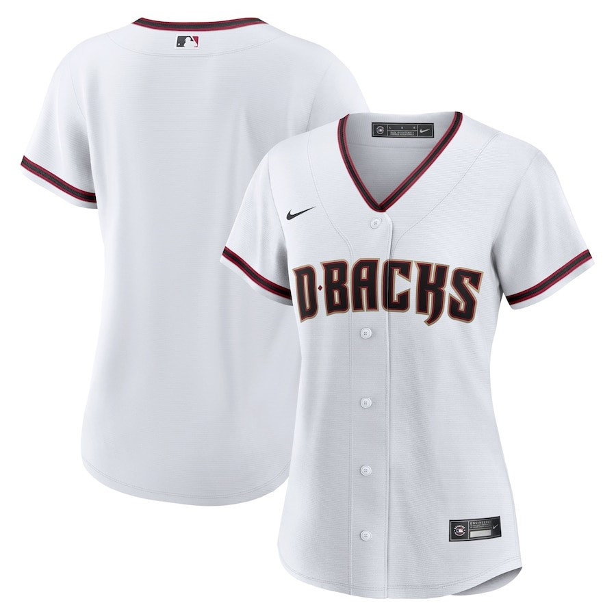 Arizona Diamondbacks Home Blank White MLB Jersey Women's