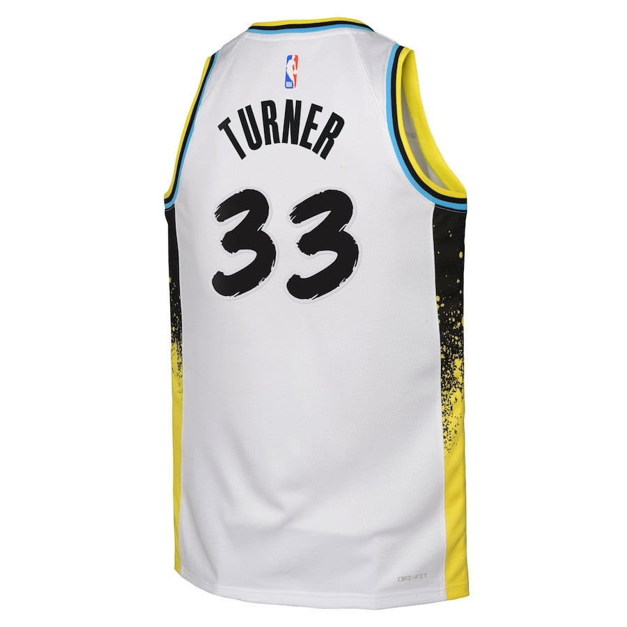 Myles Turner 33 Indiana Pacers 2024/25 Swingman Playe City Editio White NBA Jersey Youth