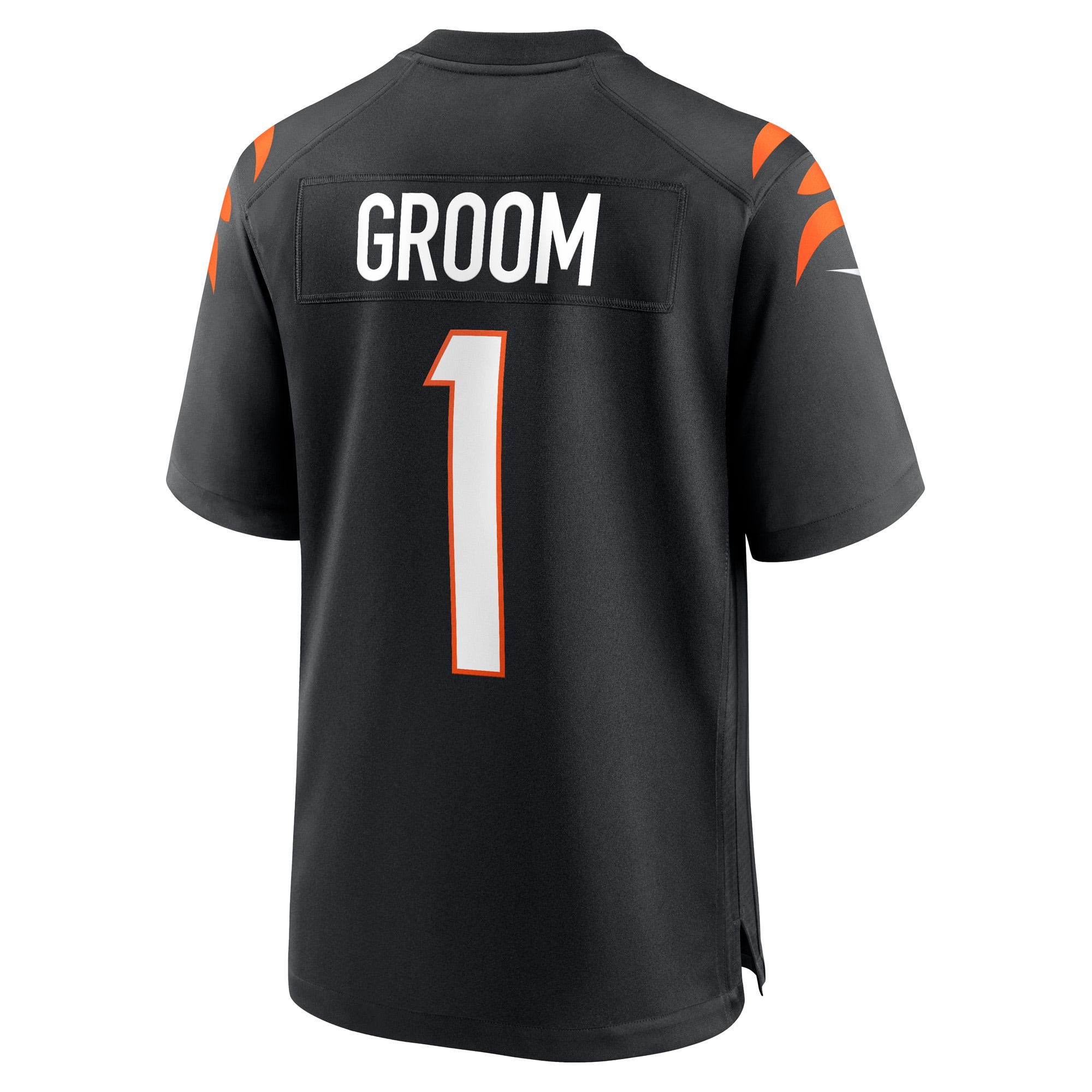 Cincinnati Bengals Number 1 Groom Black Game NFL Jersey Men's
