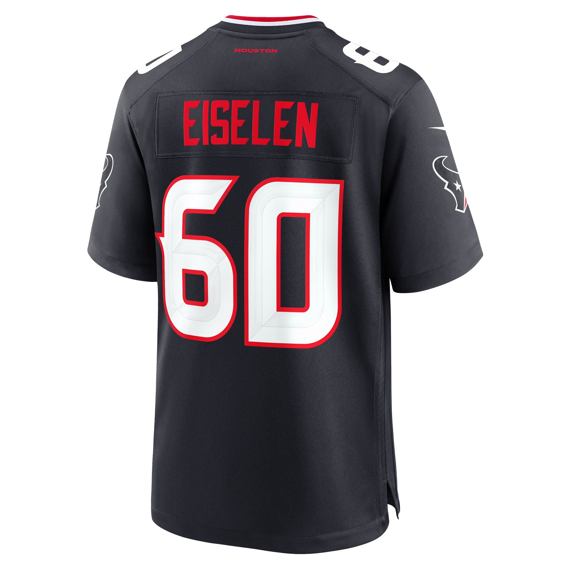 Houston Texans Dieter Eiselen Navy Team Game NFL Jersey Men's