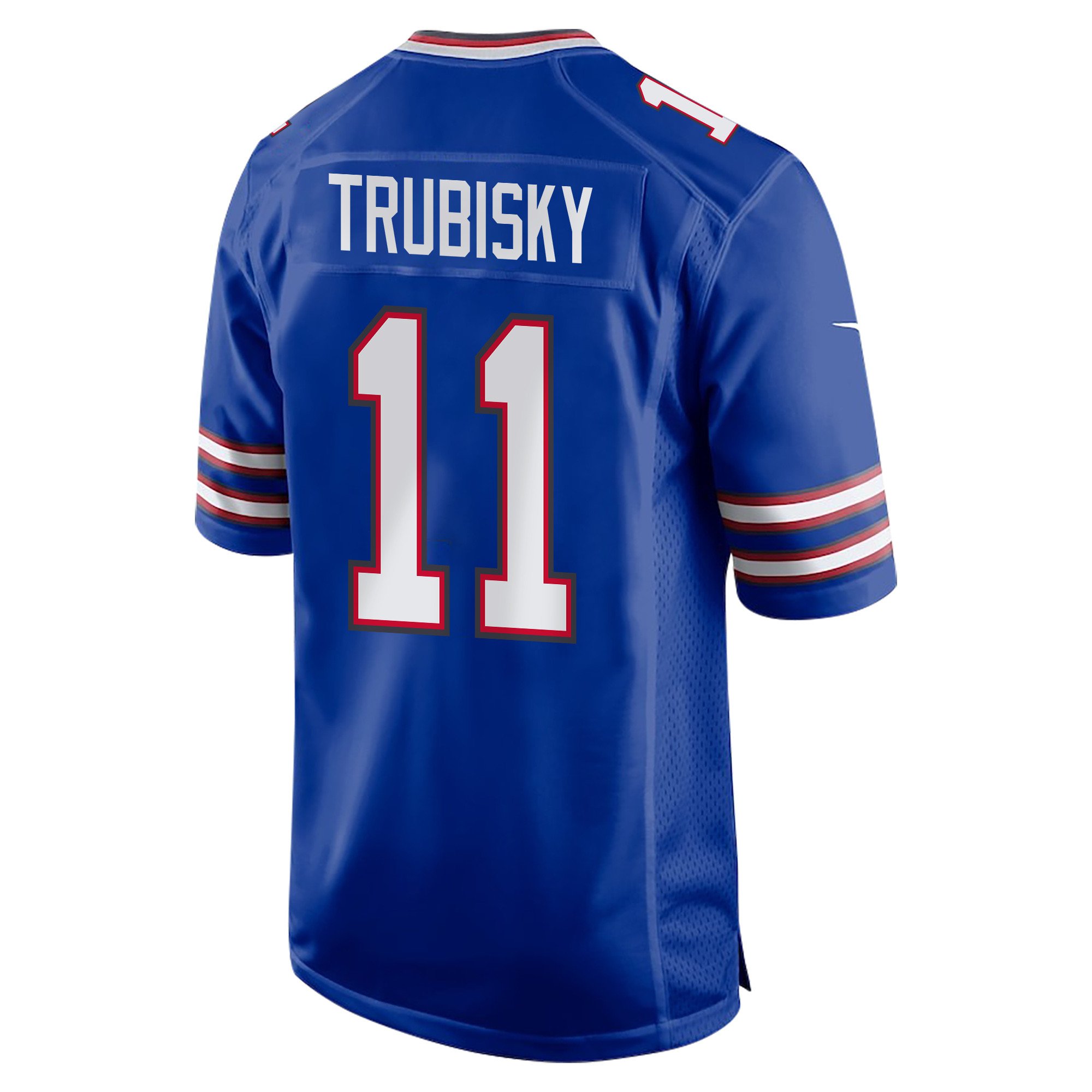 Mitchell Trubisky 11 Buffalo Bills Super Bowl LIX Champions Patch New Orleans The Ultimate Showdown' EMBROIDERED Game Royal NFL Jersey Men's