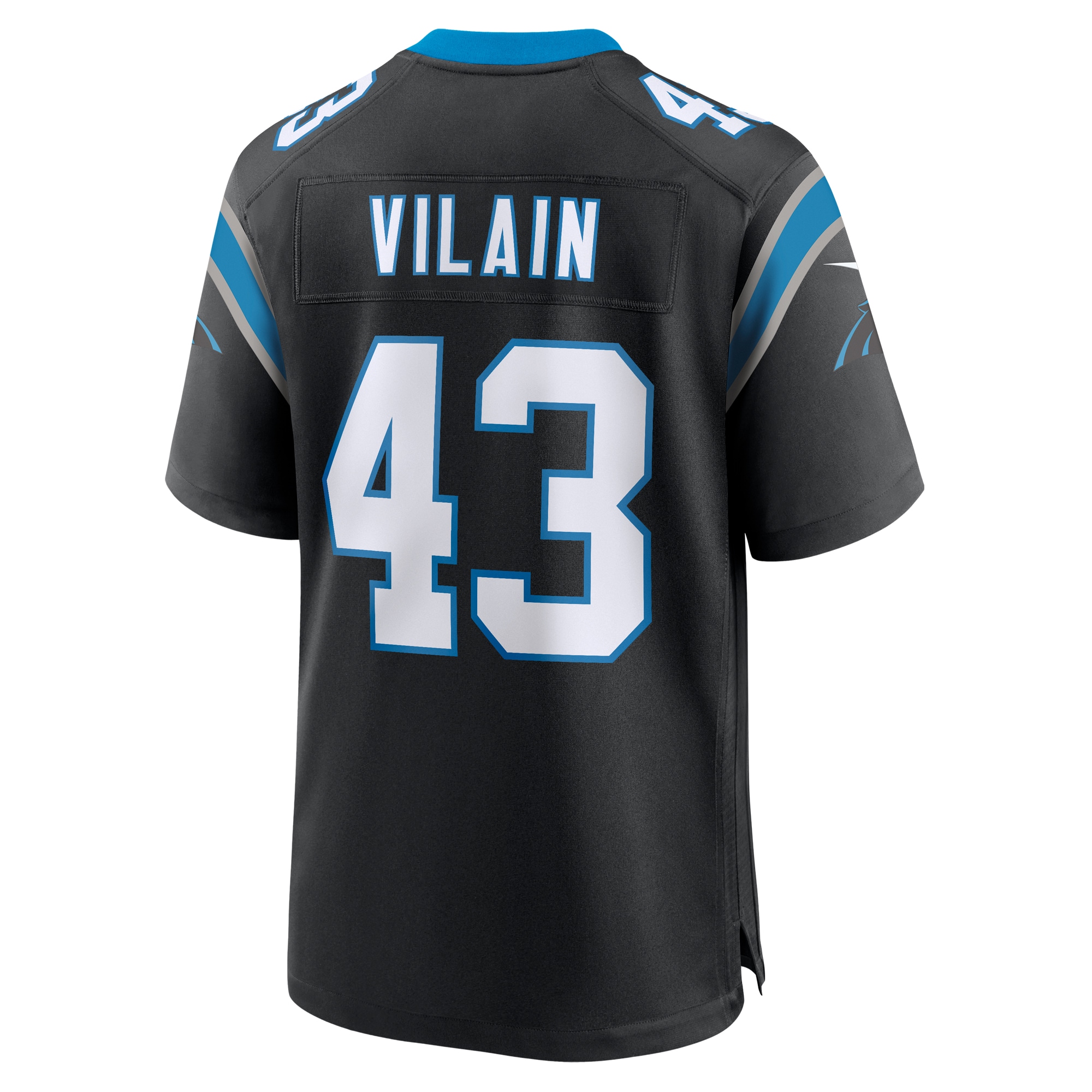 Carolina Panthers Luiji Vilain Black Game NFL Jersey Men's
