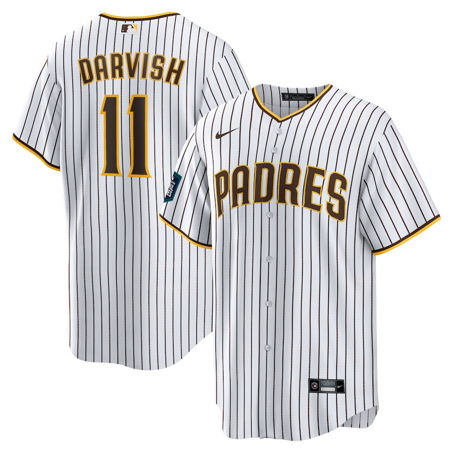 Yu Darvish 11 San Diego Padres 2024 World Tour Seoul Series Home White MLB Jersey Men's