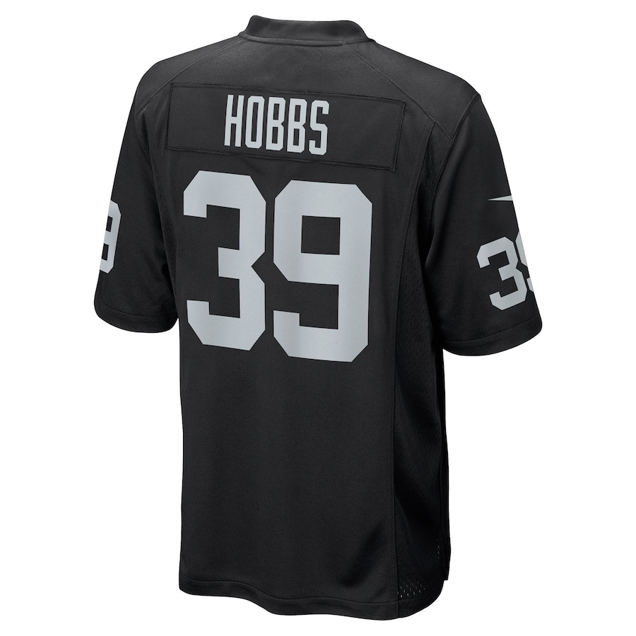 Nate Hobbs 39 Las Vegas Raiders Game Black NFL Jersey Men's