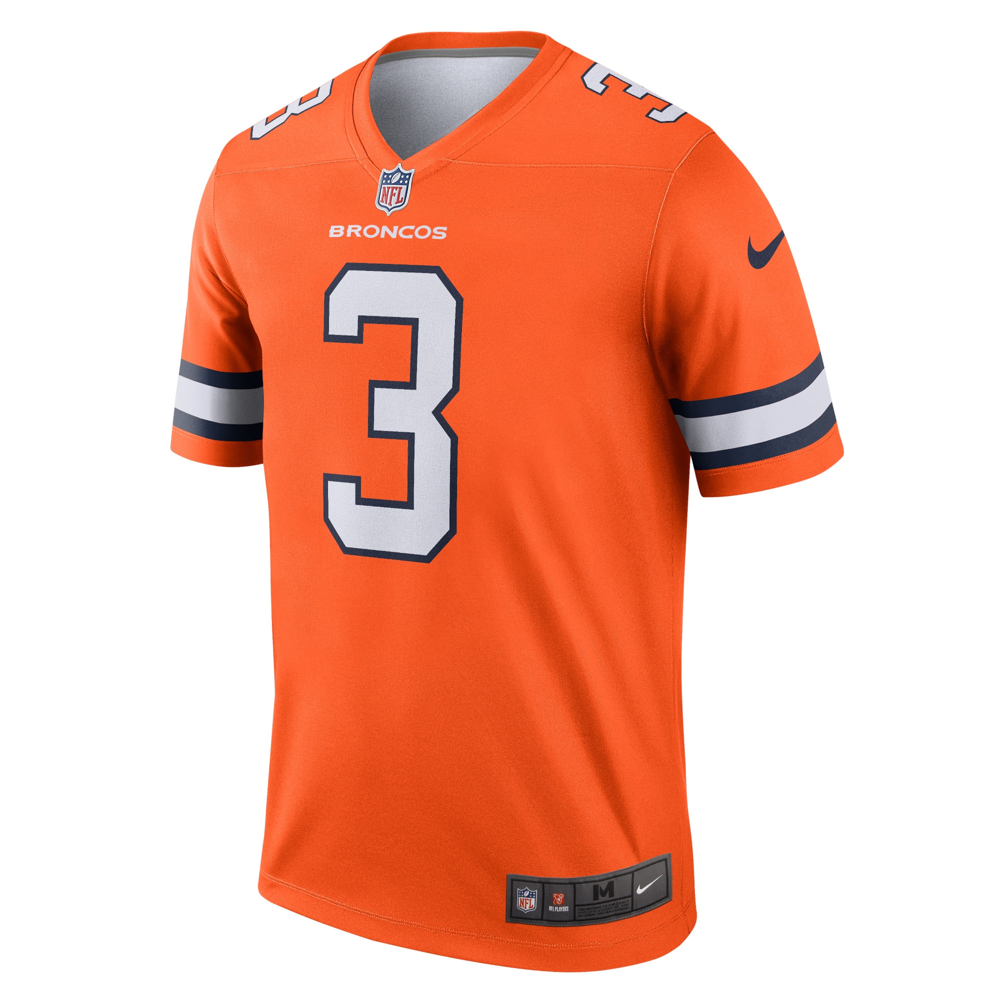 Denver Broncos Russell Wilson Orange Alternate Legend Player Performance Top NFL Jersey Men's