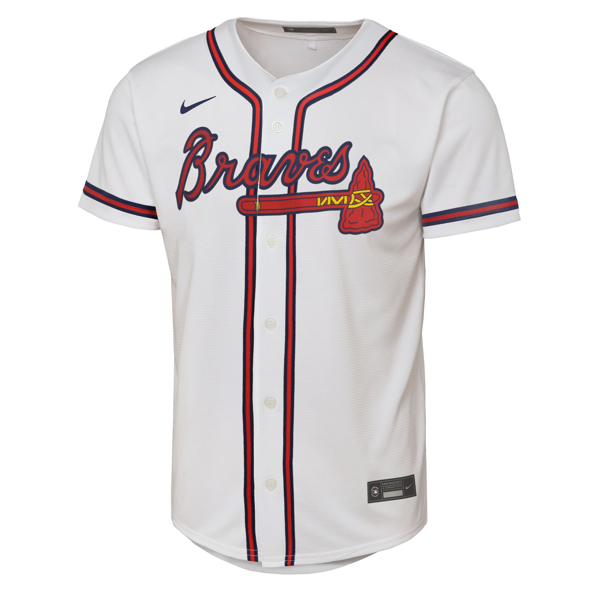 Atlanta Braves Ozzie Albies White Home Player MLB Jersey Youth