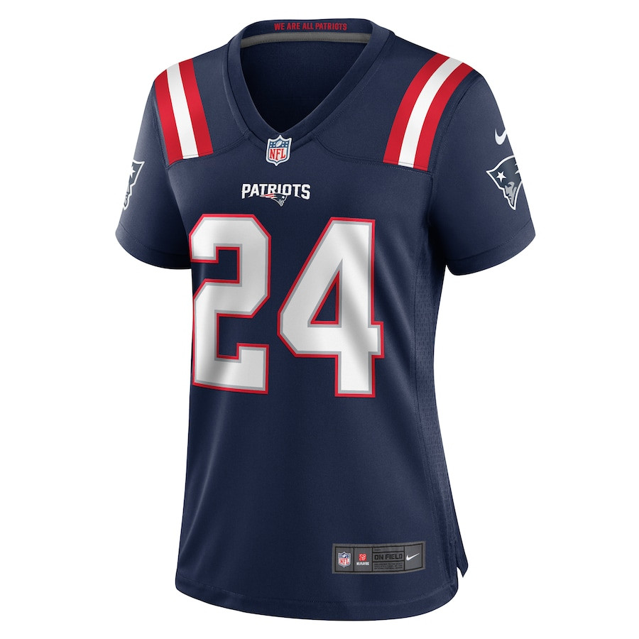Dell Pettus 24 New England Patriots Game Navy NFL Jersey Women's