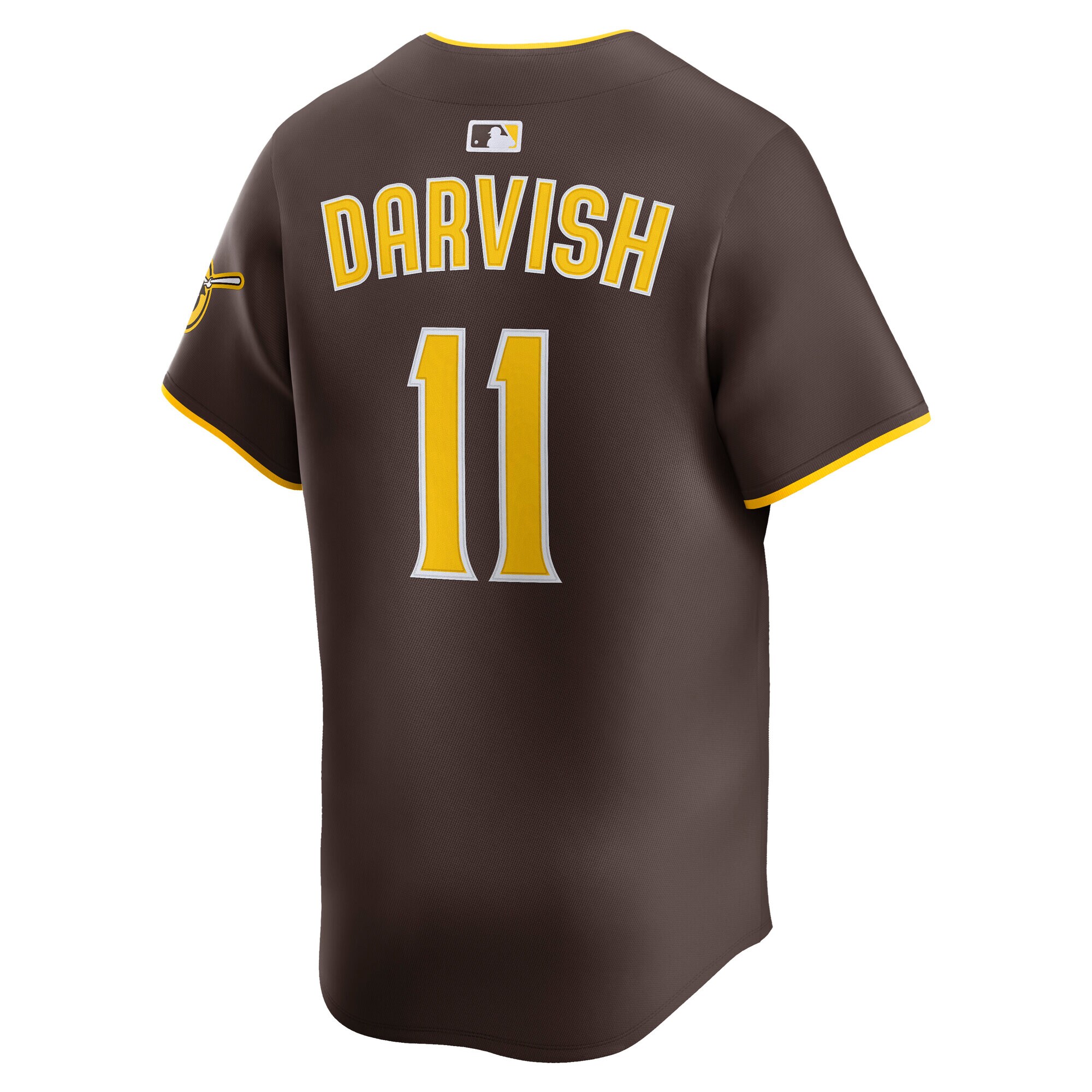 San Diego Padres Yu Darvish Brown Road Limited Player MLB Jersey Men's