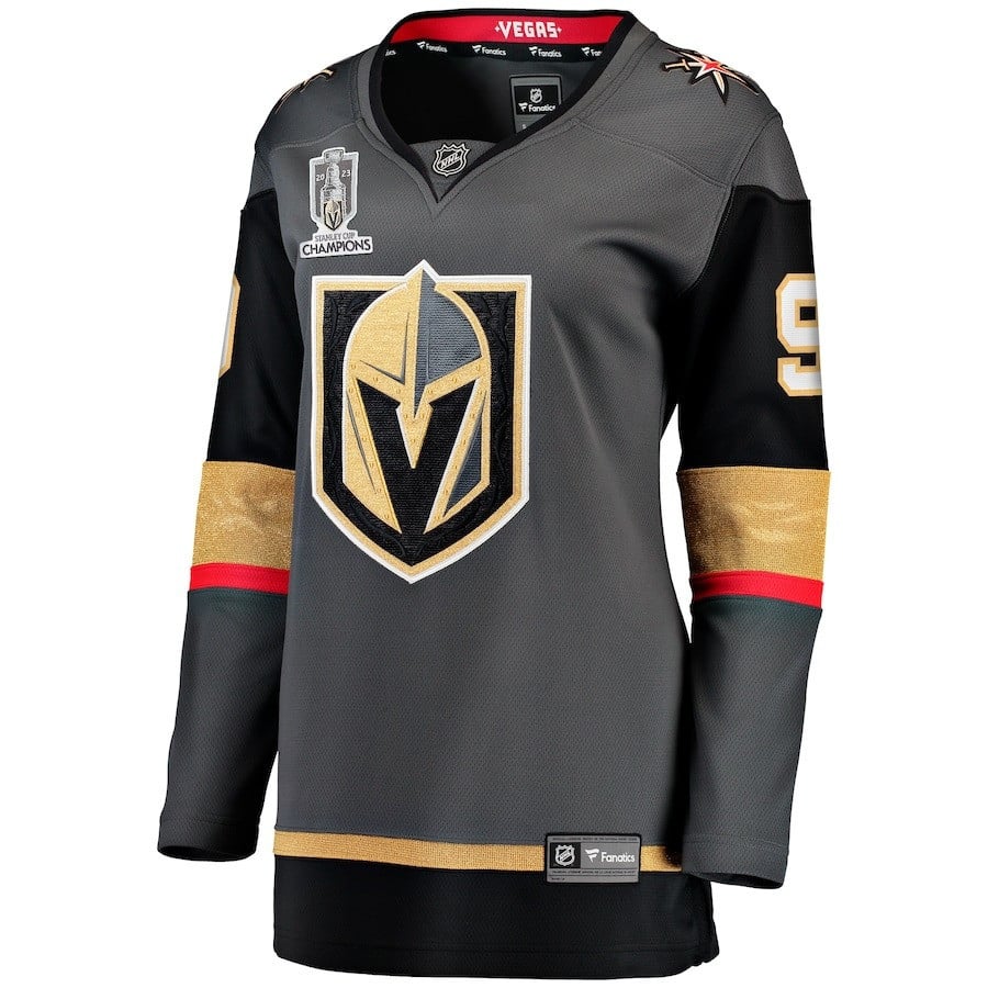 Jack Eichel 9 Vegas Golden Knights 2023 Stanley Cup Champions Alternate Breakaway Black NHL Jersey Women's