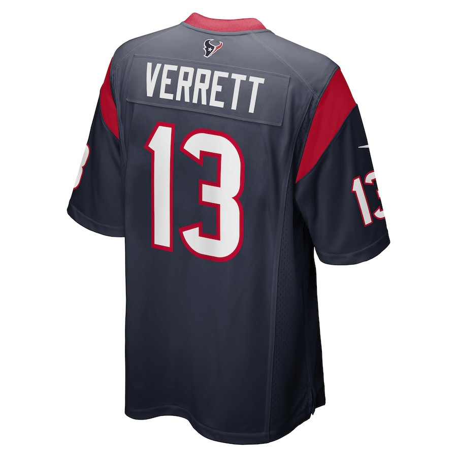 Jason Verrett 13 Houston Texans Game Navy NFL Jersey Men's