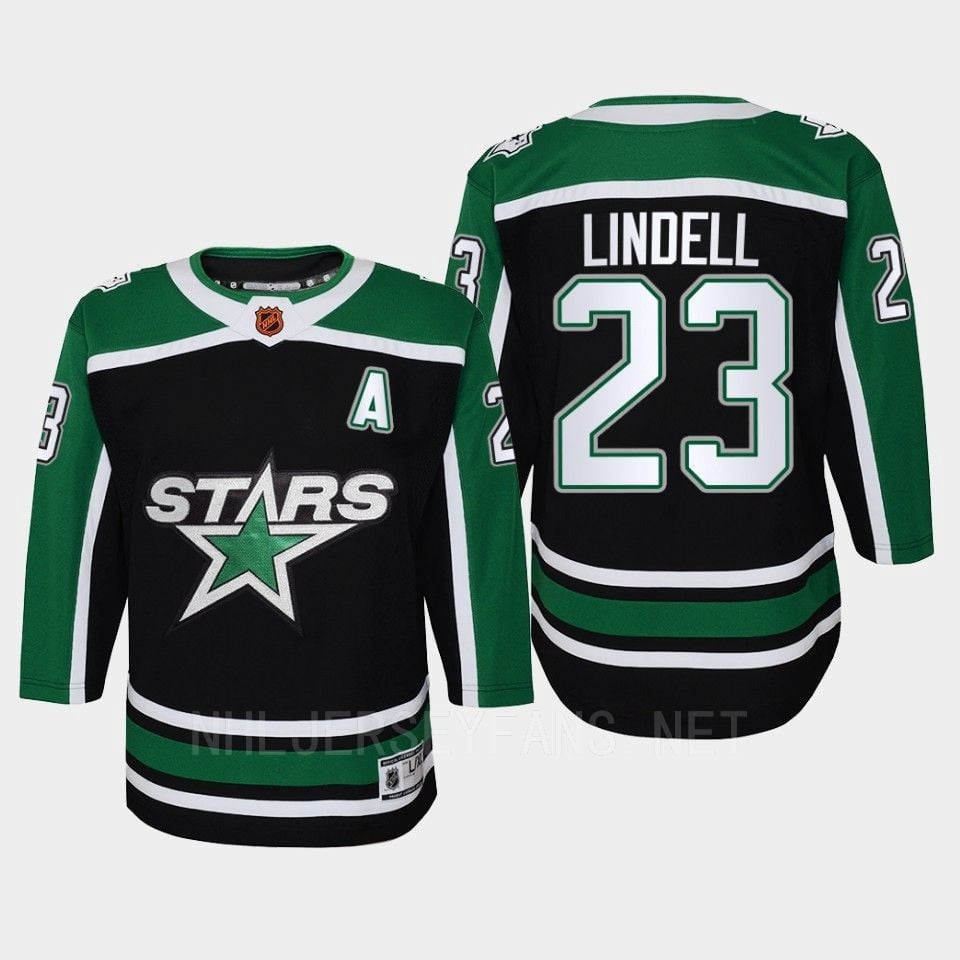 Esa Lindell 23 Dallas Stars 2022 Special Edition 2.0 Retro Black NHL Jersey Youth