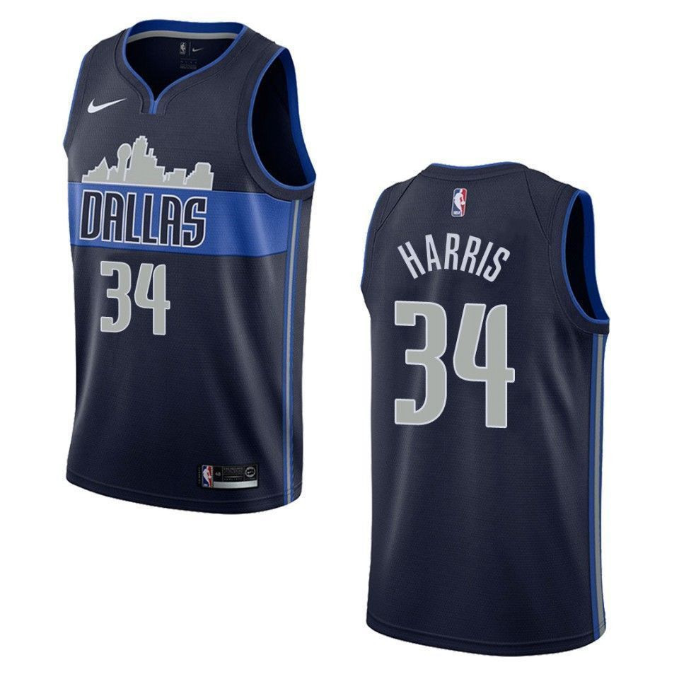 Dallas Mavericks 34 Devin Harris Statement Swingman Navy NBA Jersey Men's