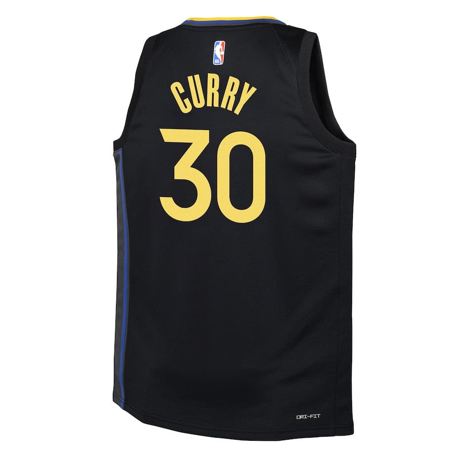 Stephen Curry 30 Golden State Warriors 2024/2 Swingman Statement Edition Black NBA Jersey Youth